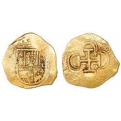 Seville, Spain, cob 2 escudos, Philip III, assayer B.