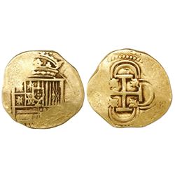 Seville, Spain, cob 2 escudos, Philip III, assayer not visible.