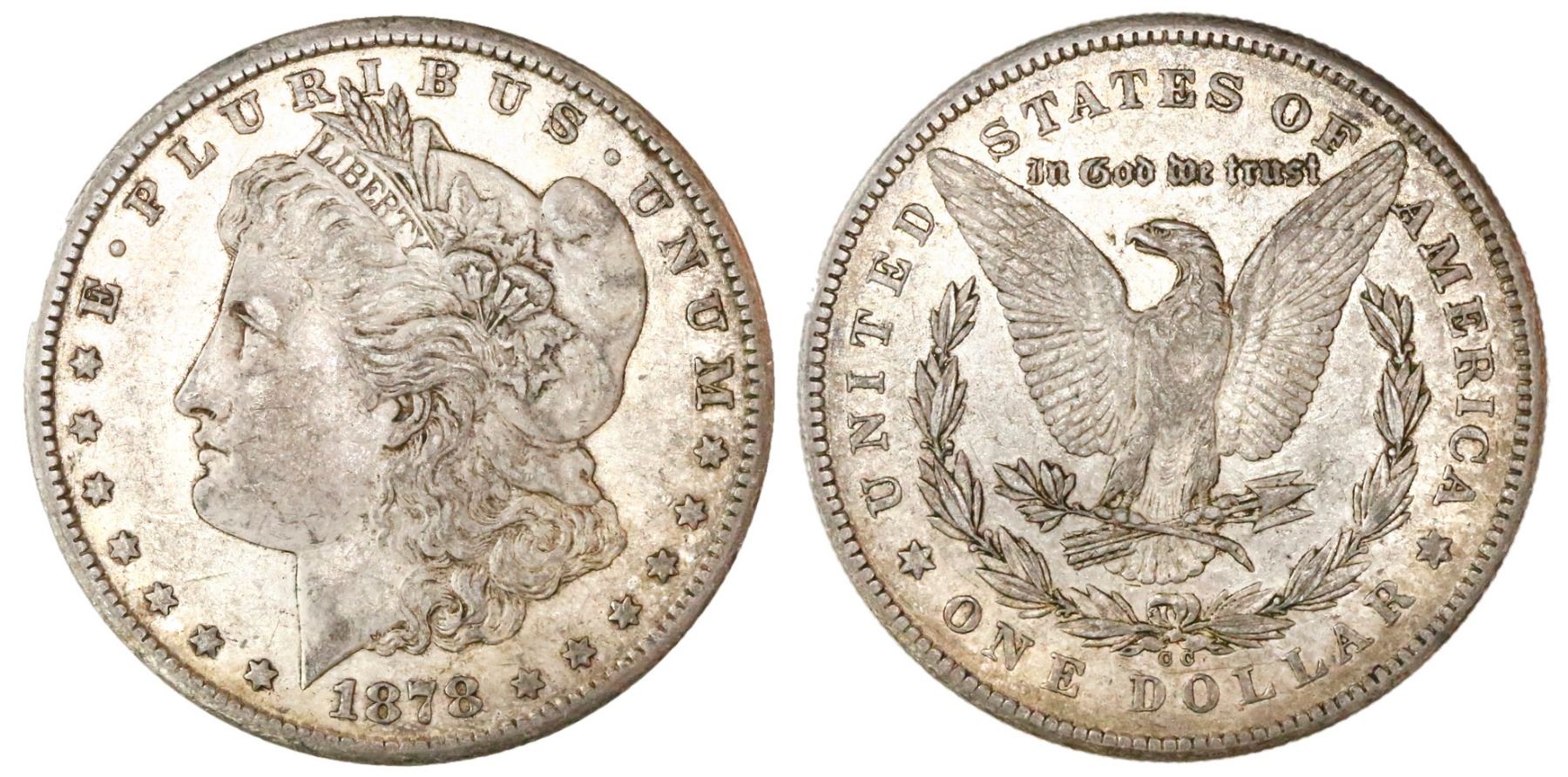 USA (Carson City mint), 1 1878CC, line in eye, doubled CC