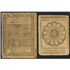 Image 2 : Lot of two colonial notes: Pennsylvania, five shillings, 1-10-1773, serial 11267, and Philadelphia, 