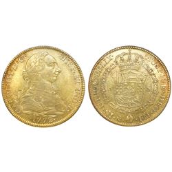 Mexico City, Mexico, bust 8 escudos, Charles III, 1772FM, NGC AU 53.