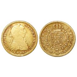 Mexico City, Mexico, bust 1 escudo, Charles III, 1779FF.