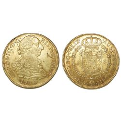 Lima, Peru, bust 8 escudos, Charles III, 1784MI.