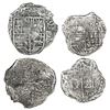 Image 1 : Lot of two Potosi, Bolivia, cob 4 reales, Philip III, assayers R (curved leg) and M, Grade 2, with t