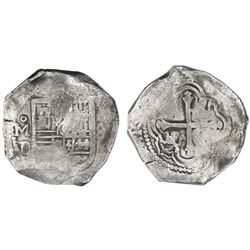 Mexico City, Mexico, cob 8 reales, Philip IV, assayer P.