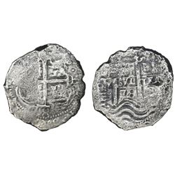 Potosi, Bolivia, cob 8 reales, 1678E.