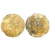 Image 1 : Utrecht, United Netherlands, gold ducat, 1724, NGC UNC details / environmental damage / Akerendam.
