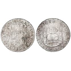 Mexico City, Mexico, pillar 8 reales, Philip V, 1741MF.