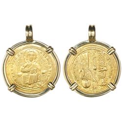 Byzantine Empire, AV histamenon nomisma, Romanus III (1028-34 AD), Constantinople mint, mounted Chri