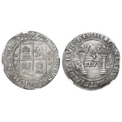 Mexico City, Mexico, 4 reales, Charles-Joanna, "Early Series," assayer P to right, mintmark M to lef