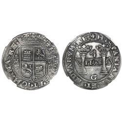 Mexico City, Mexico, 4 reales, Charles-Joanna, "Early Series," assayer G at bottom between pillars,