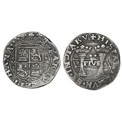 Mexico City, Mexico, 2 reales, Charles-Joanna, "Early Series," assayer P to right, mintmark M to lef
