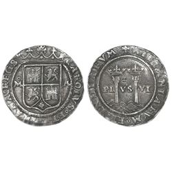Mexico City, Mexico, 1 real, Charles-Joanna, "Late Series," assayer A to right, mintmark oM to left
