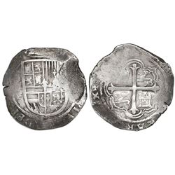 Mexico City, Mexico, cob 8 reales, Philip III, assayer F.