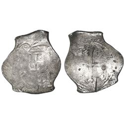 Mexico City, Mexico, cob 8 reales, (16)48P, rare, ex-Asian hoard.
