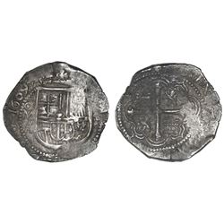 Mexico City, Mexico, cob 4 reales, 1609A.