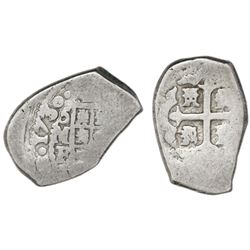 Mexico City, Mexico, cob 2 reales, 1730F, rare.