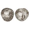 Image 1 : Lima, Peru, cob 1/4 real, Philip II, assayer Diego de la Torre, P-* flanking castle.