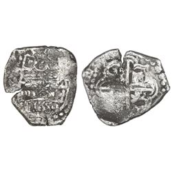 Lima, Peru, cob 2 reales, 1659V, "Star of Lima" type, mintmark L-*-M (Series 2), quadrants of cross