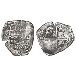 Lima, Peru, cob 2 reales, 1659V, "Star of Lima" type, mintmark L-*-M (Series 2), quadrants of cross 