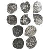 Image 1 : Lot of five Lima, Peru, cob 1/2R, Philip V, dates as follows: 1703, 1704, 1712, 1717 and 1720.