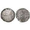 Image 1 : Potosi, Bolivia, cob 8 reales, Philip II, assayer B (5th period).