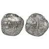 Image 1 : Potosi, Bolivia, cob 8 reales, Philip III, assayer not visible (ca. 1620), quadrants of cross transp