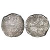 Image 1 : Potosi, Bolivia, cob 8 reales, Philip IV, assayer not visible, quadrants of cross transposed (mid-16