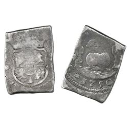 Guatemala, cob 2 reales, 1750J.