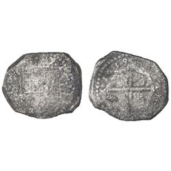 Madrid, Spain, cob 8 reales, 1639, assayer not visible (BI), rare, ex-Asian hoard.