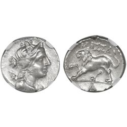 Gaul, Massalia, AR drachm or tetrobol, 2nd-1st centuries BC, NGC Choice AU, strike 5/5 surface 3/5.