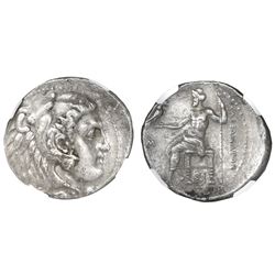 Kings of Macedon, AR tetradrachm, Alexander III ("the Great"), 336-323 BC, early posthumous issue, S