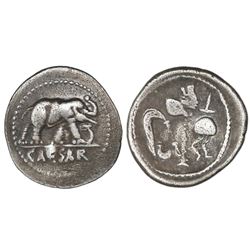 Roman Republic, AR denarius, Julius Caesar, military mint traveling with Caesar, ca. 49 BC.