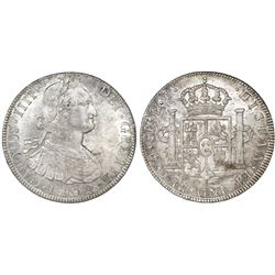 Potosi, Bolivia, bust 8 reales, Charles IV, 1804PJ.