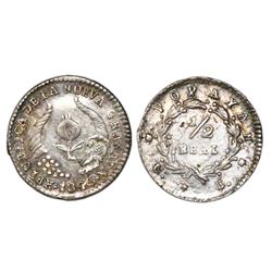 Popayan, Colombia, 1/2 real, 1846UE.