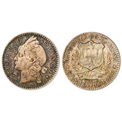 Dominican Republic (struck in Paris), 1 franco, 1891-A, NGC MS 64.