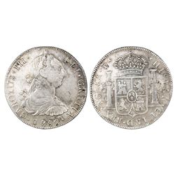 Guatemala, bust 8 reales, Charles III, 1782P, rare.