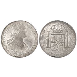 Guatemala, bust 8 reales, Charles IV, 1794M.