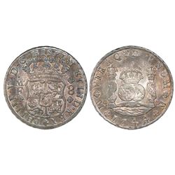 Mexico City, Mexico, pillar 8 reales, Philip V, 1744MF.