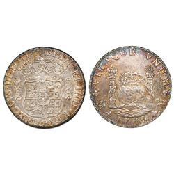 Mexico City, Mexico, pillar 8 reales, Charles III, 1765MF.