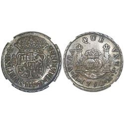 Mexico City, Mexico, pillar 2 reales, Ferdinand VI, 1752M, NGC XF 40.