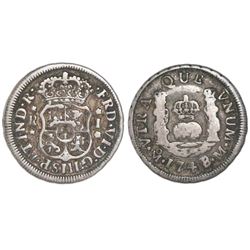 Mexico City, Mexico, pillar 1 real, Ferdinand VI, 1748/7M.