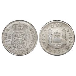 Mexico City, Mexico, pillar 1 real, Ferdinand VI, 1756M.