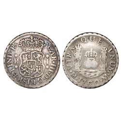 Mexico City, Mexico, pillar 1 real, Charles III, 1760M.