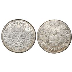Mexico City, Mexico, pillar 1 real, Charles III, 1766M.