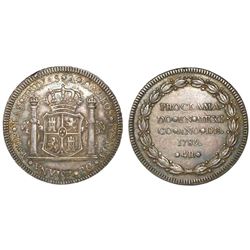 Mexico City, Mexico, 4 reales proclamation medal, Charles IV, 1789.