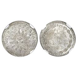 Arequipa, Peru, 1/2 real, 1837, NGC MS 65.