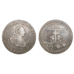 Bogota, Colombia, silver proclamation medal, Ferdinand VII, 1808, from the merchant community.