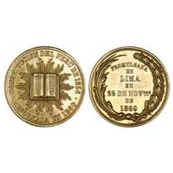 Lima, Peru, gold medal, 1860, Constitution reform.