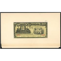 Lot of seven Paraguay, Republica del Paraguay, face proof notes, 1899-1920.